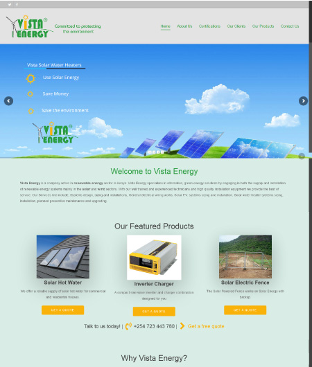 Vista Energy Website